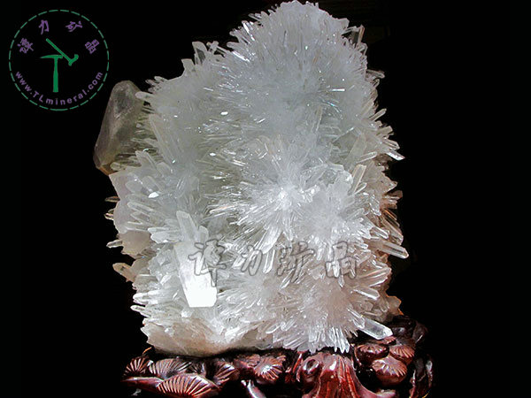 水晶-+重晶石-，42x28x16cm-四川省，金口河，新华村